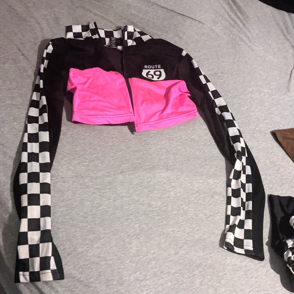 Racer girl 69 crop top jacket